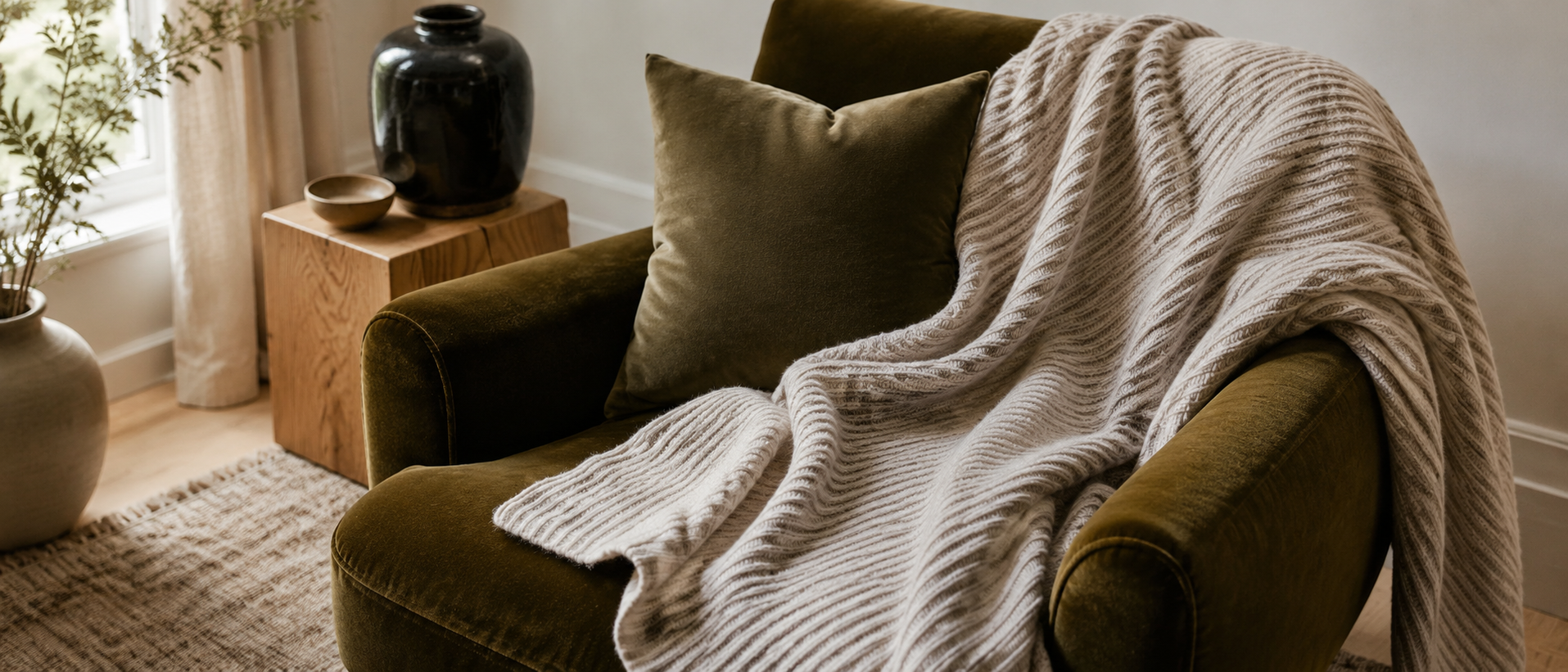 Close view of soft woven home texture