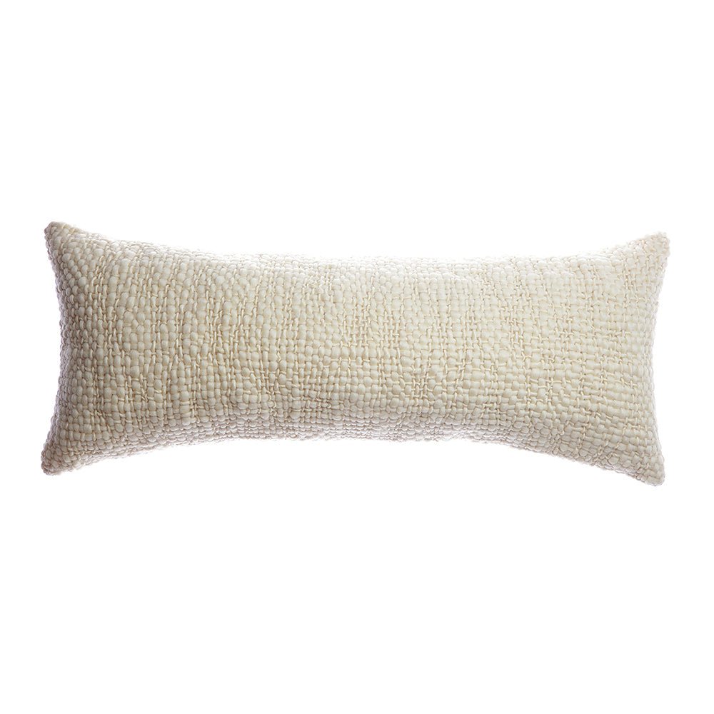 Flame Pattern Natural Wool Lumbar Pillow - Image 5