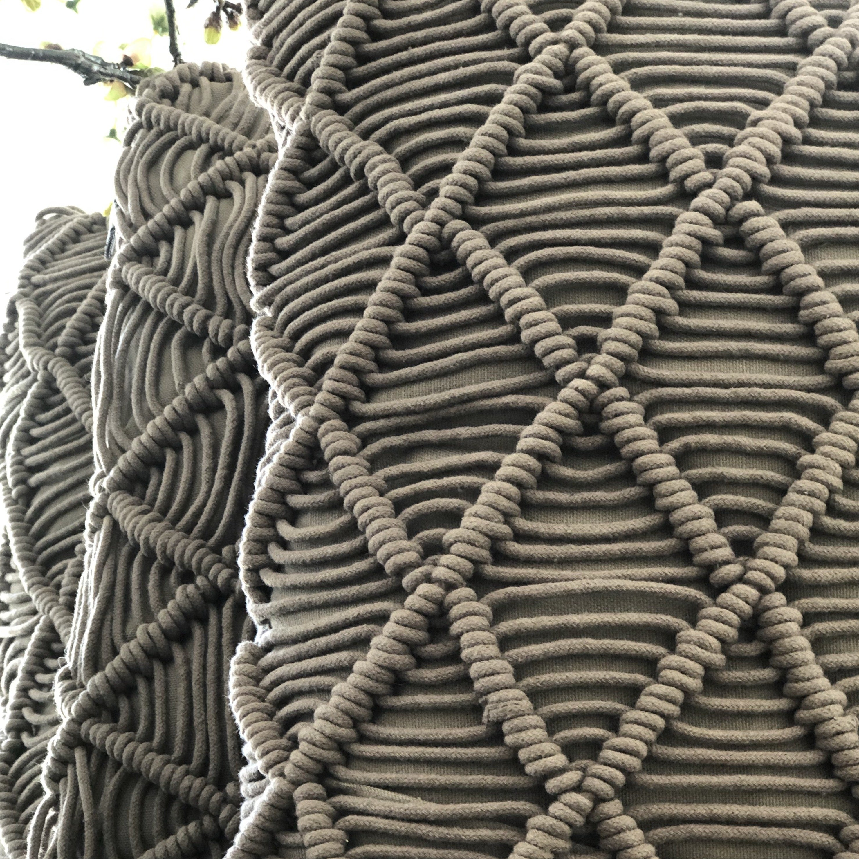 Macramé throw pillow - green - Image 2